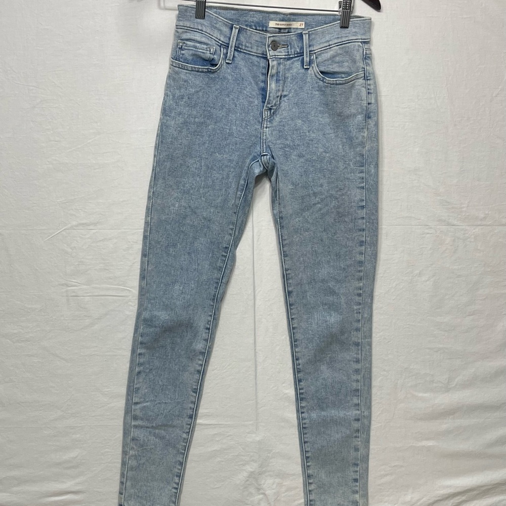 Levi's‎ 710 Super Skinny Jeans Womens 27 Light Acid Wash Stretch Denim Pants